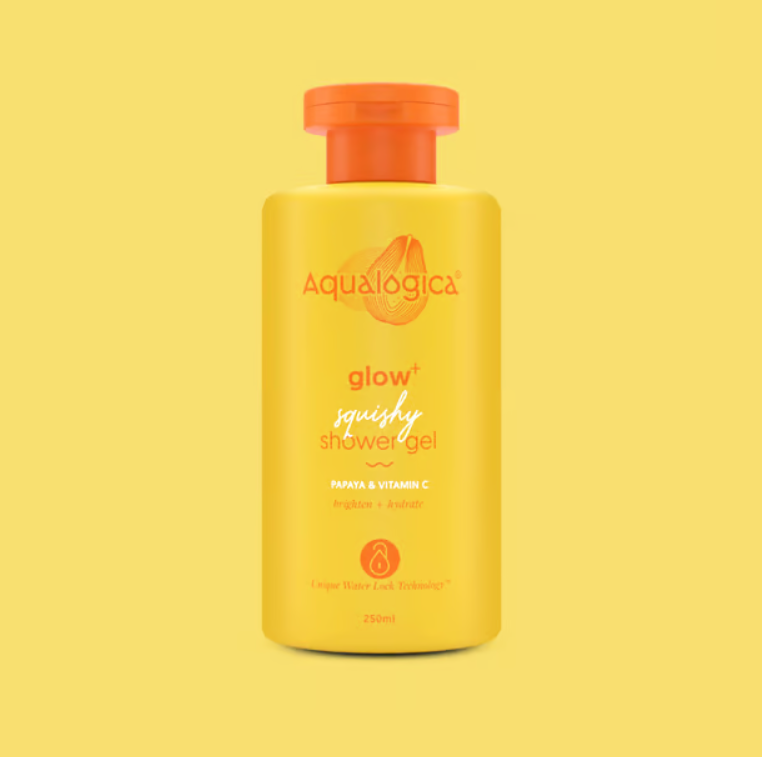 Aqualogica Glow+ Squishy Shower Gel with Vitamin C & Papaya - 250 ml