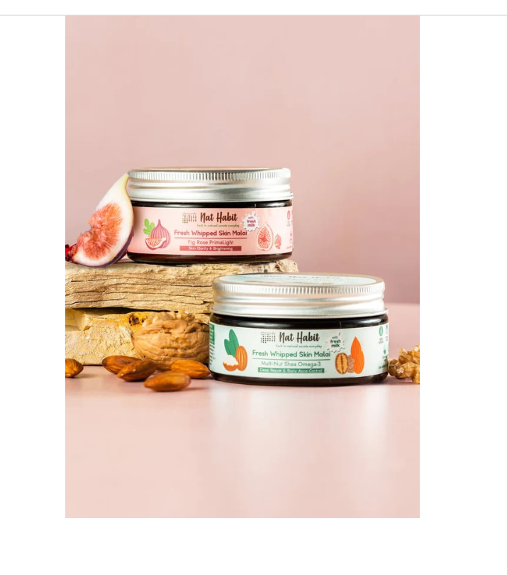 Nat Habit Multi Nut & Fig Rose Skin Malai Combo