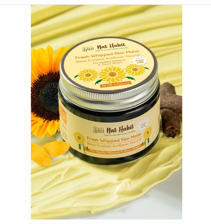 Nat Habit Stone Crushed Sunflower Skin Malai - 200 ml