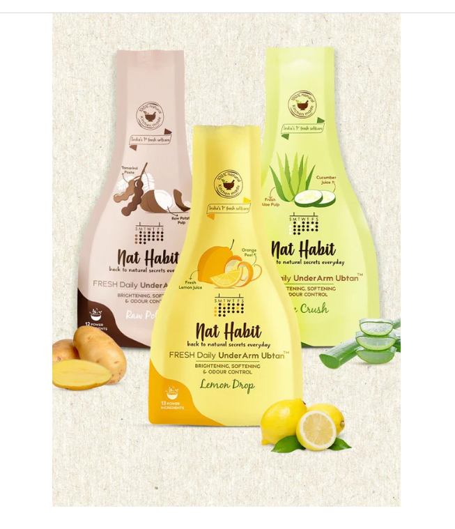 Nat Habit Lemon With Aloe & Potato UnderArm Ubtan Combo