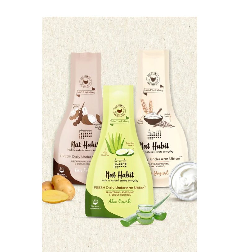 Nat Habit Yogurt With Aloe & Potato UnderArm Ubtan Combo