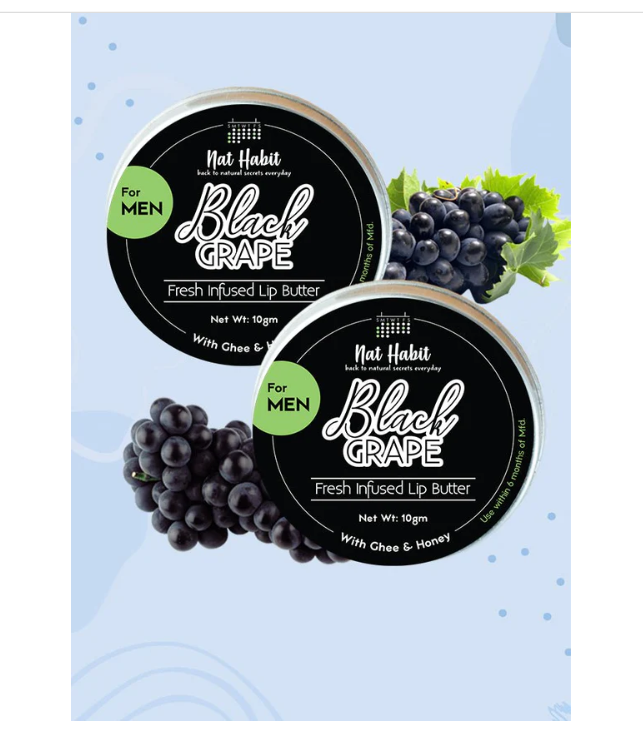 Nat Habit Men's Black Grape Lip Butter