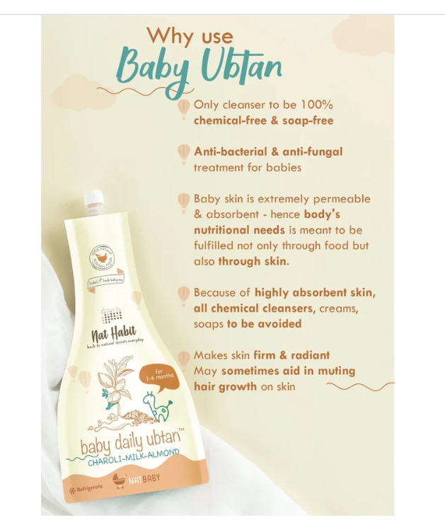 Nat Habit Baby Daily Ubtan Charoli Milk Almond