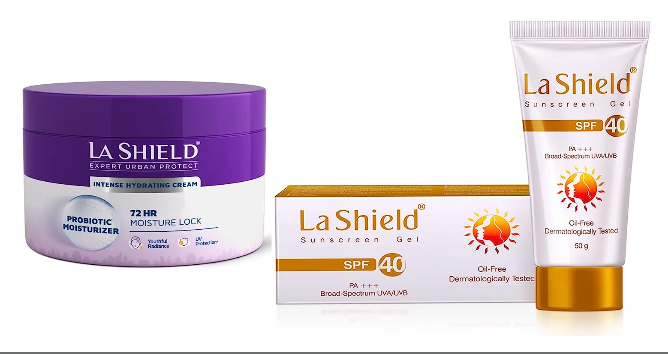 La Shield Probiotic Moisturizer Face Cream & Sunscreen Gel Combo