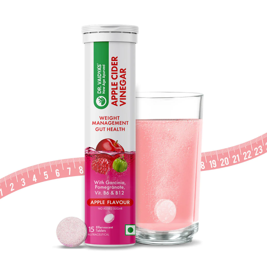 Dr. Vaidya's Apple Cider Vinegar Effervescent Tablets For Weight Loss - 15 Tabs