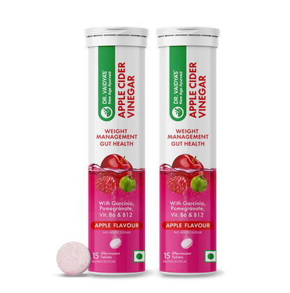 Dr. Vaidya's Apple Cider Vinegar Effervescent Tablets For Weight Loss - 15 Tabs