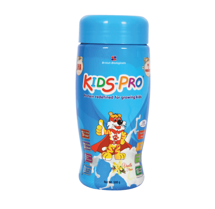 British Biologicals Kids-Pro Protein Flavour Powder Chocolate