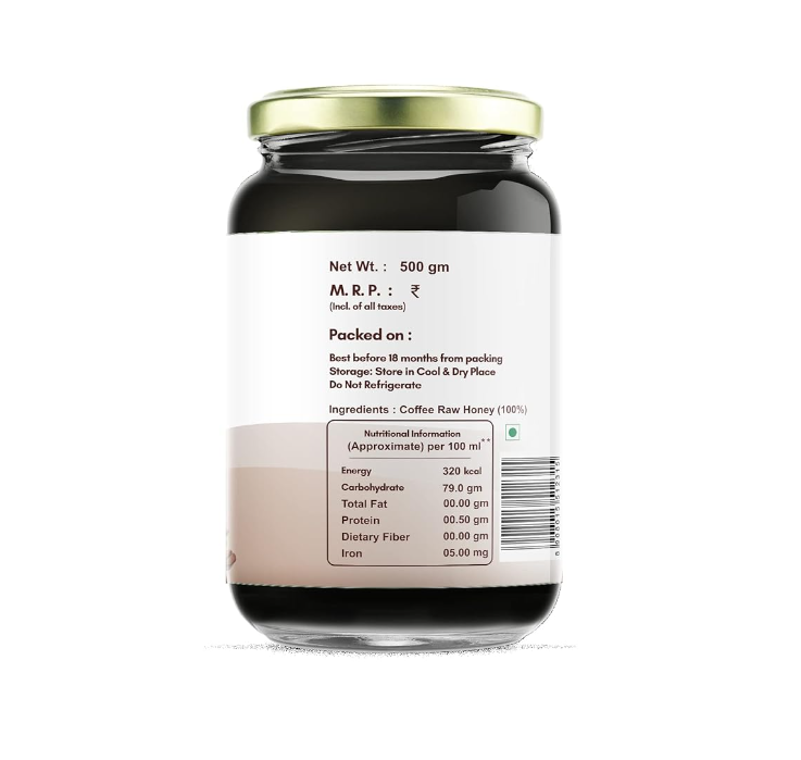 Riddhish Herbals Organic Pure Coffee Raw Honey - 500 gms