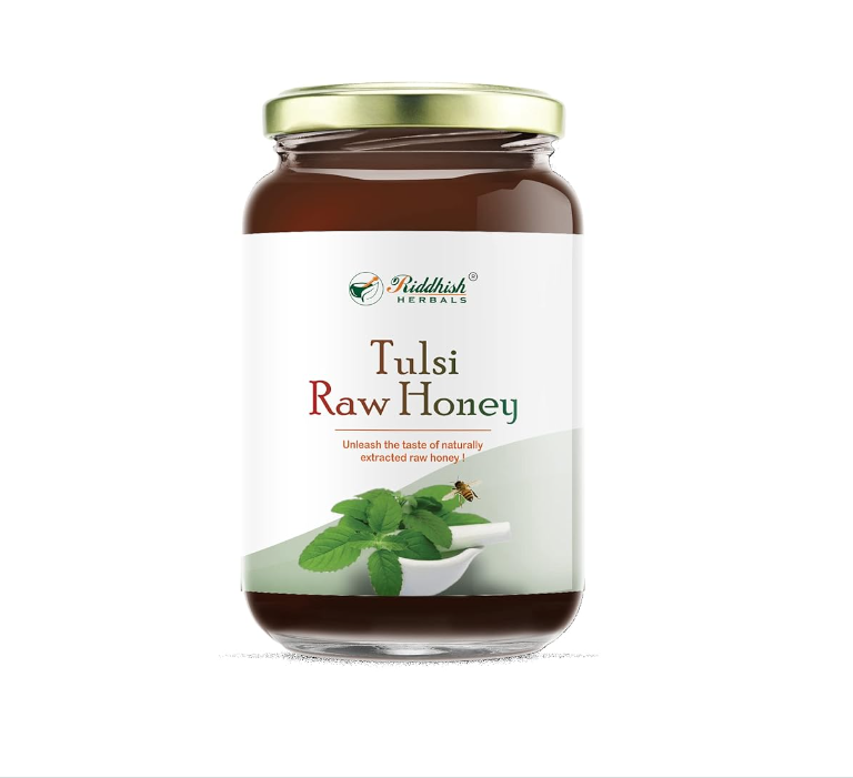 Riddhish Herbals Organic Pure Tulsi Raw Honey - 500 gms