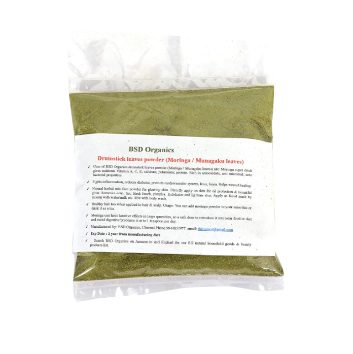BSD Organics Drumstick Leaves (Munagaku) Powder - 100 gms