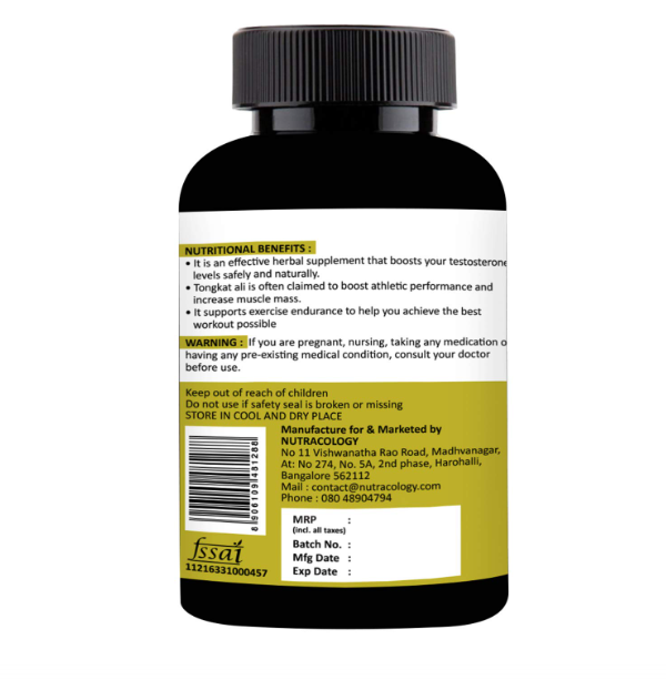 Nutracology Tongkat Ali Tablets - 60 Tablets