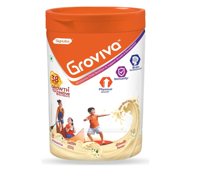 Groviva Child Nutrition Supplement  (Vanilla) Jar - 400 gms