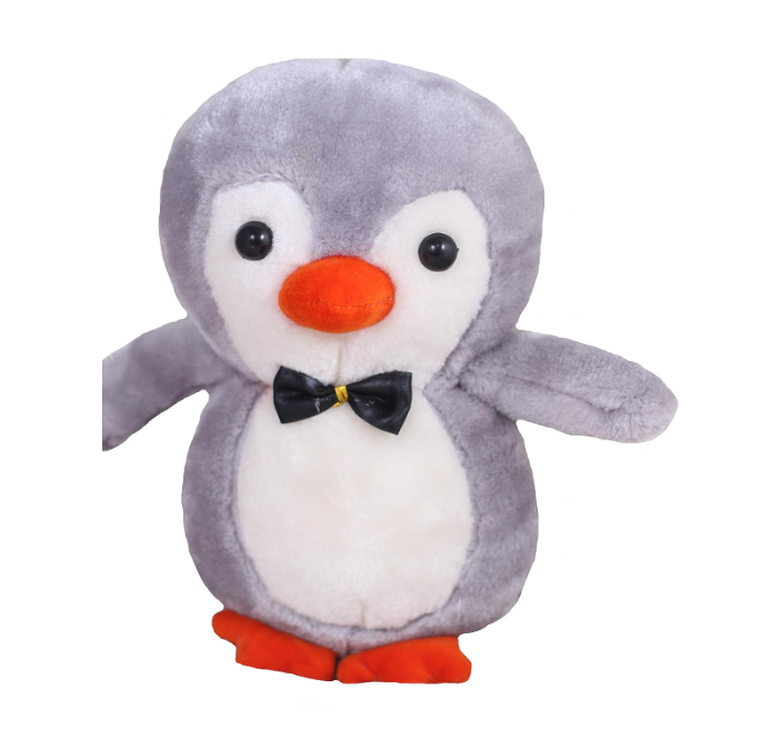 Tickles Penguin Mother and Daughter Holding Hand Soft Stuffed Animal Toy for Kids 25 cm Color Grey