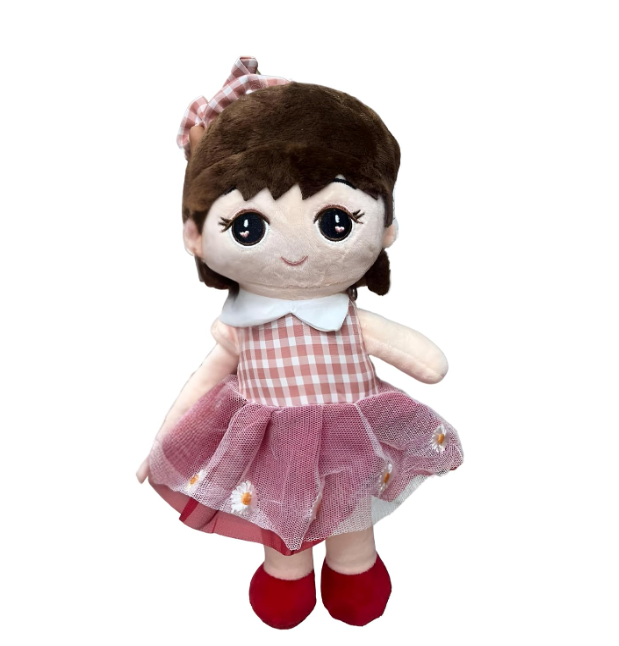 Tickles Soft Doll Stuffed Plush Toy for Kids 30 cm Color Red