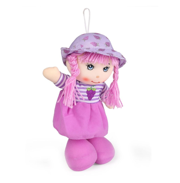 Tickles Purple Beautiful Happy Smile Face Doll Stuffed Soft Plush Toy 35 cm
