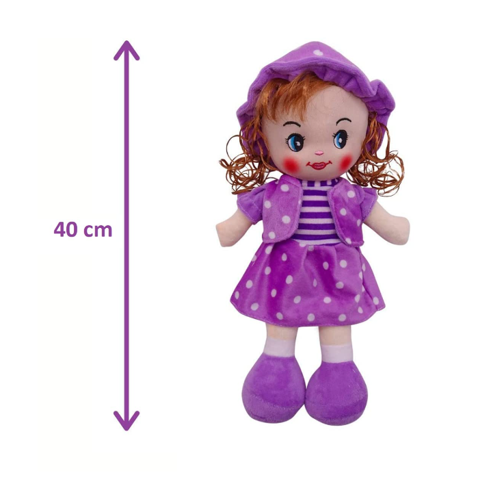Tickles Plush Rag Doll Blond Curly Hair Ragged Stuffed Baby Dolls for Girls