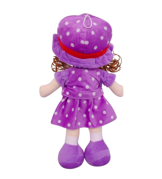 Tickles Plush Rag Doll Blond Curly Hair Ragged Stuffed Baby Dolls for Girls