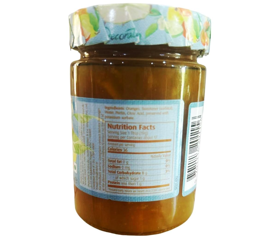Dana Spread Orange Jam No Sugar Added - 315 gms