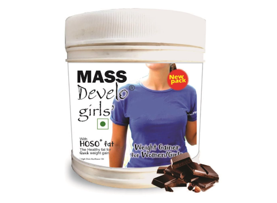 Develo Weight Mass Gainer Protein Shake Powder  for Fast Gain in Women - 500 gms