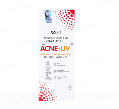 IPCA Acne-UV SPF 50 Sunscreen with Broad Spectrum UVA/UVB Protection Gel SPF 50 - 50 gms