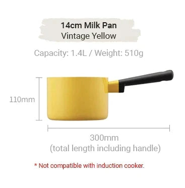 LocknLock Decore Milk Yellow Pan | For Gas Cooktop | 1.4 Litre