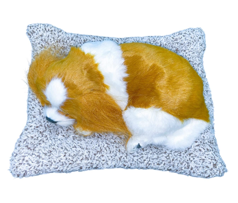 Tickles Sleeping Dog On Carpet Silicone Animal Toy 15 cm