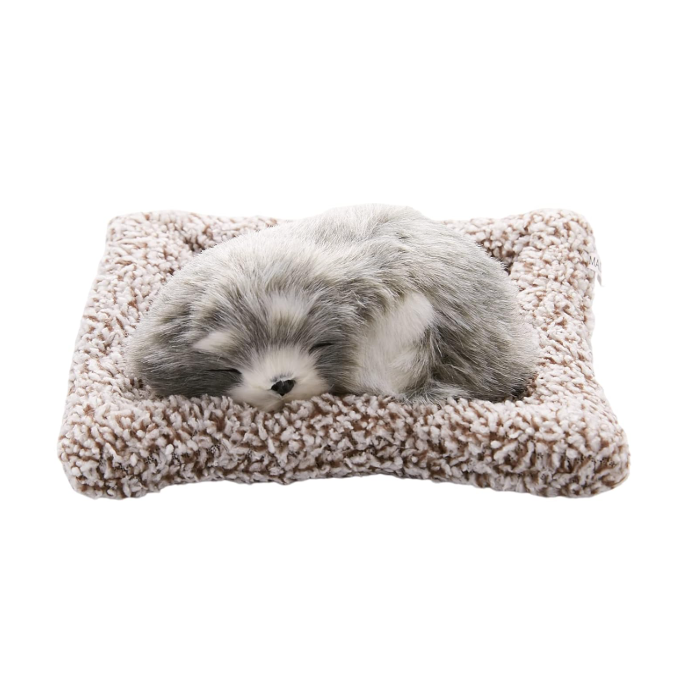 Tickles Sleeping Dog On Carpet Silicone Animal Toy 15 cm
