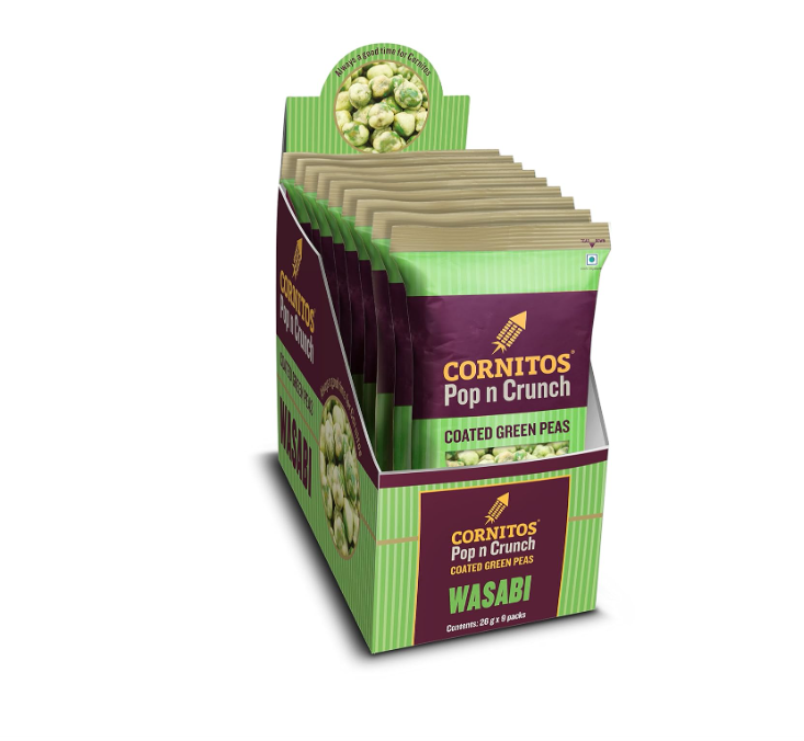 Cornitos Coated Green Peas, Wasabi - 234g