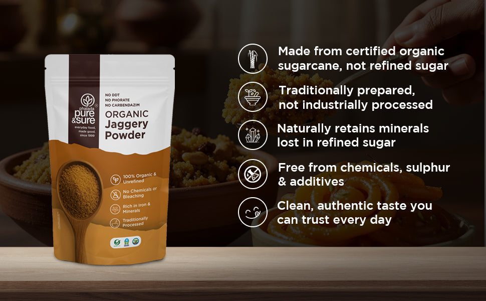 Pure & Sure Organic Jaggery Powder