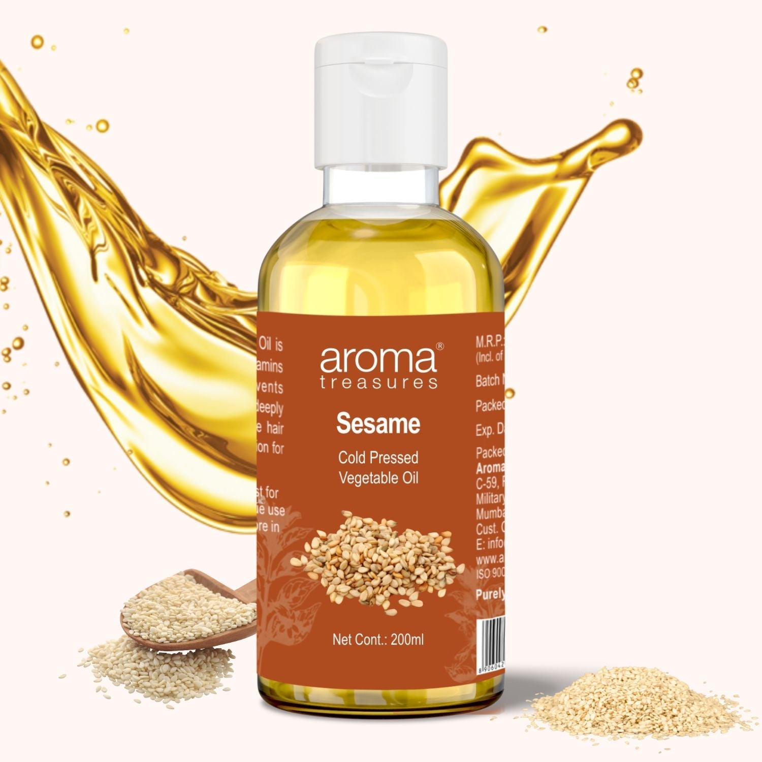Aroma Treasures Sesame Vegetable Oil - 200 ml