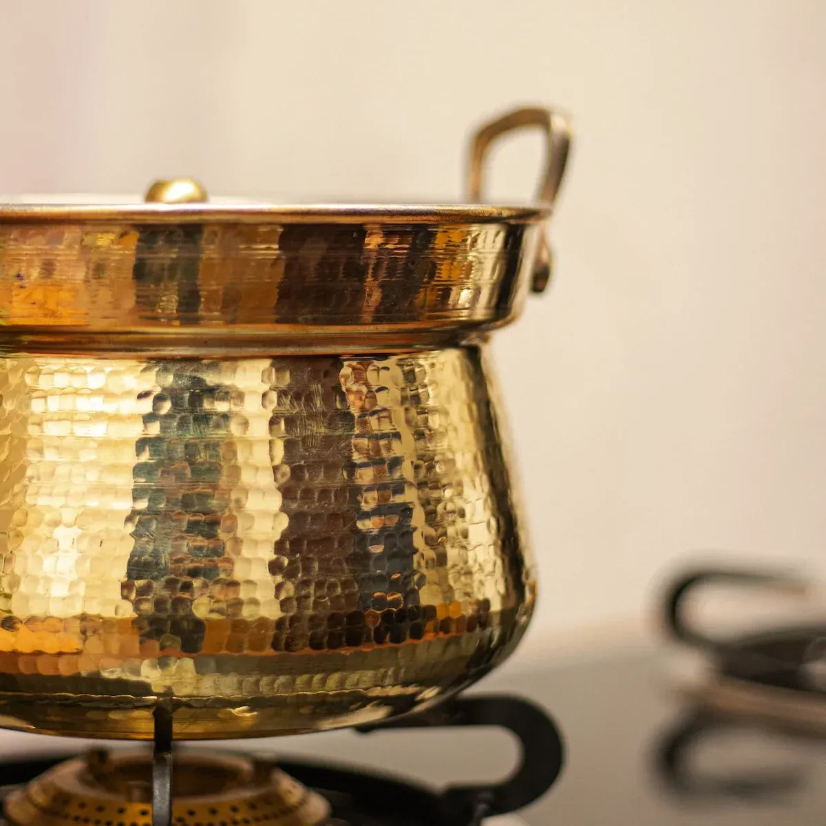 Zishta Shakuntala Brass Pot Handcrafted Traditional Cooking Vessel Tin Coated