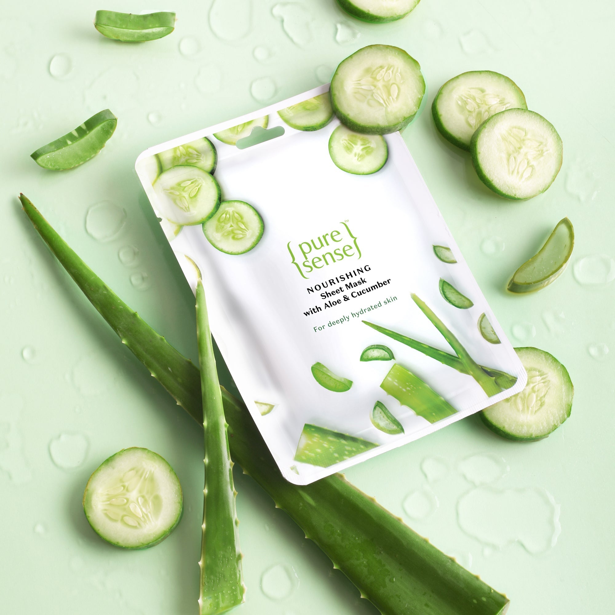 Puresense Nourishing Sheet Mask with Aloe Vera & Cucumber - 15 ml