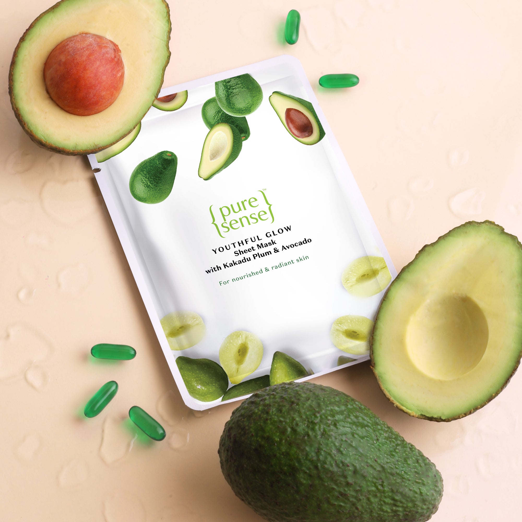 Puresense Anti-Ageing Sheet Mask with Kakadu Plum & Avocado - 15ml