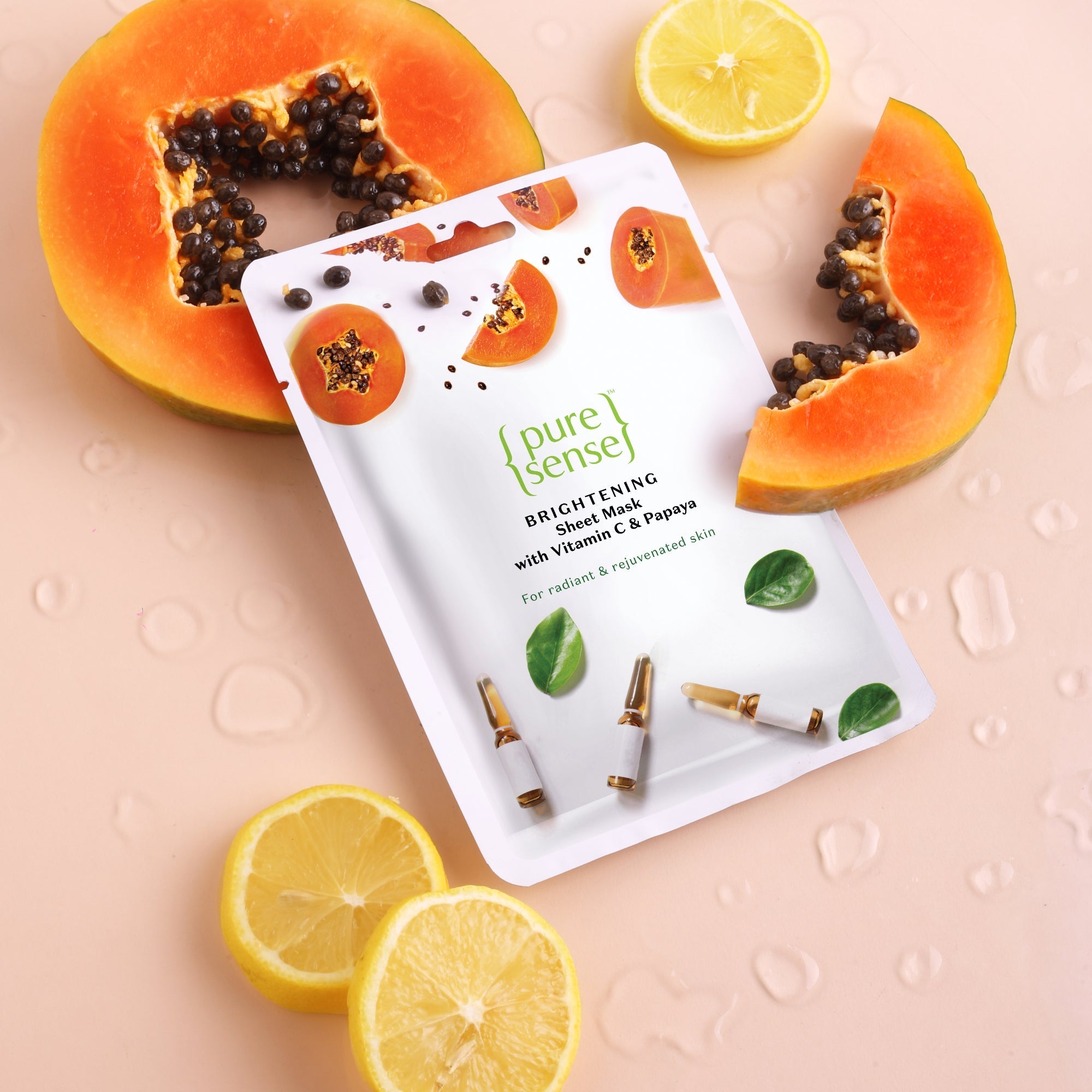 Puresense Brightening Sheet Mask with Vitamin C & Papaya - 15 ml