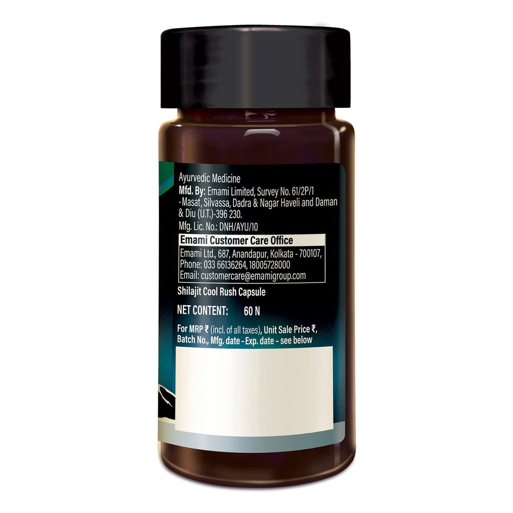 Zandu Shilajit Cool Rush Capsules - 60 Caps