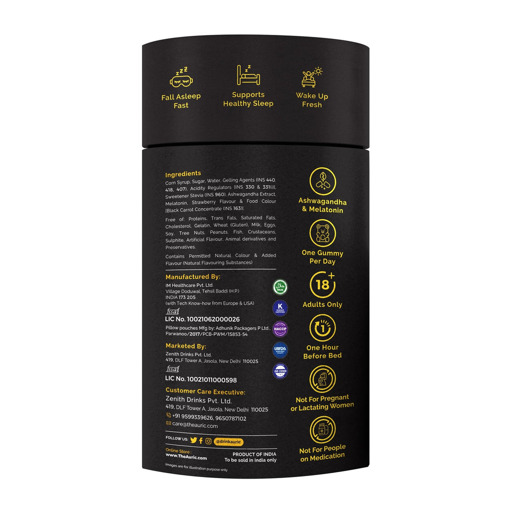 Auric Restful Sleep Gummies with Ashwagandha - 60 Gummies