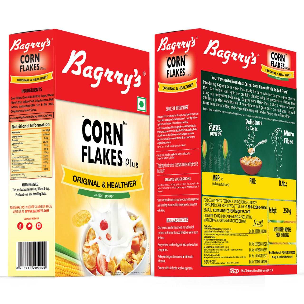 Bagrry's Corn Flakes Plus - Original and Healthier