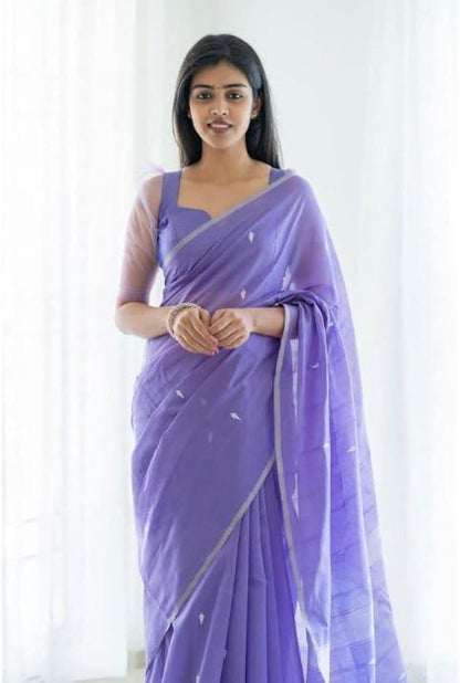Vamika Weaving Banarasi Jacquard Blue Kanjivaram Saree