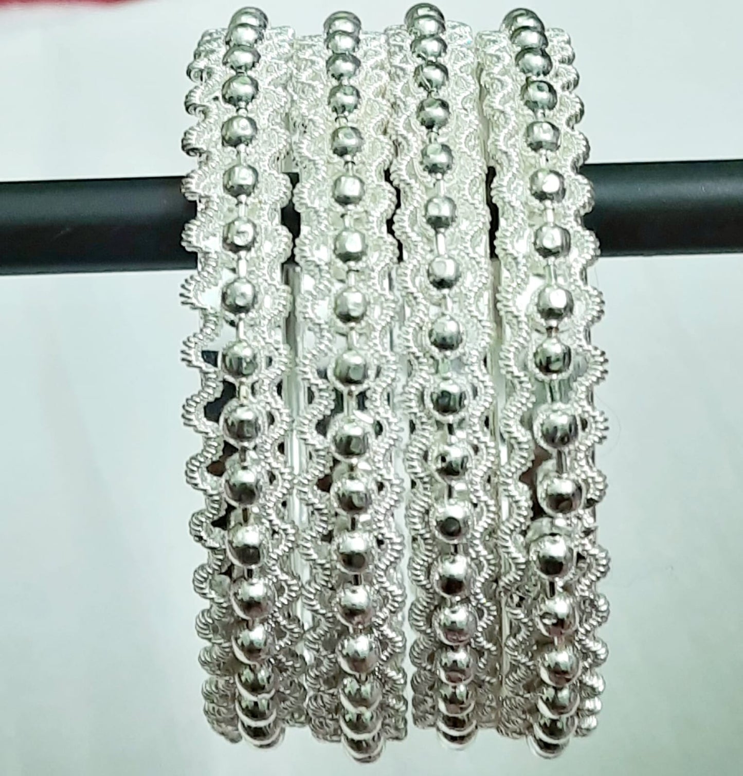 Elite Trading Silver Bangles for Women Traditional & Everyday Wear/Odissi dance acessory