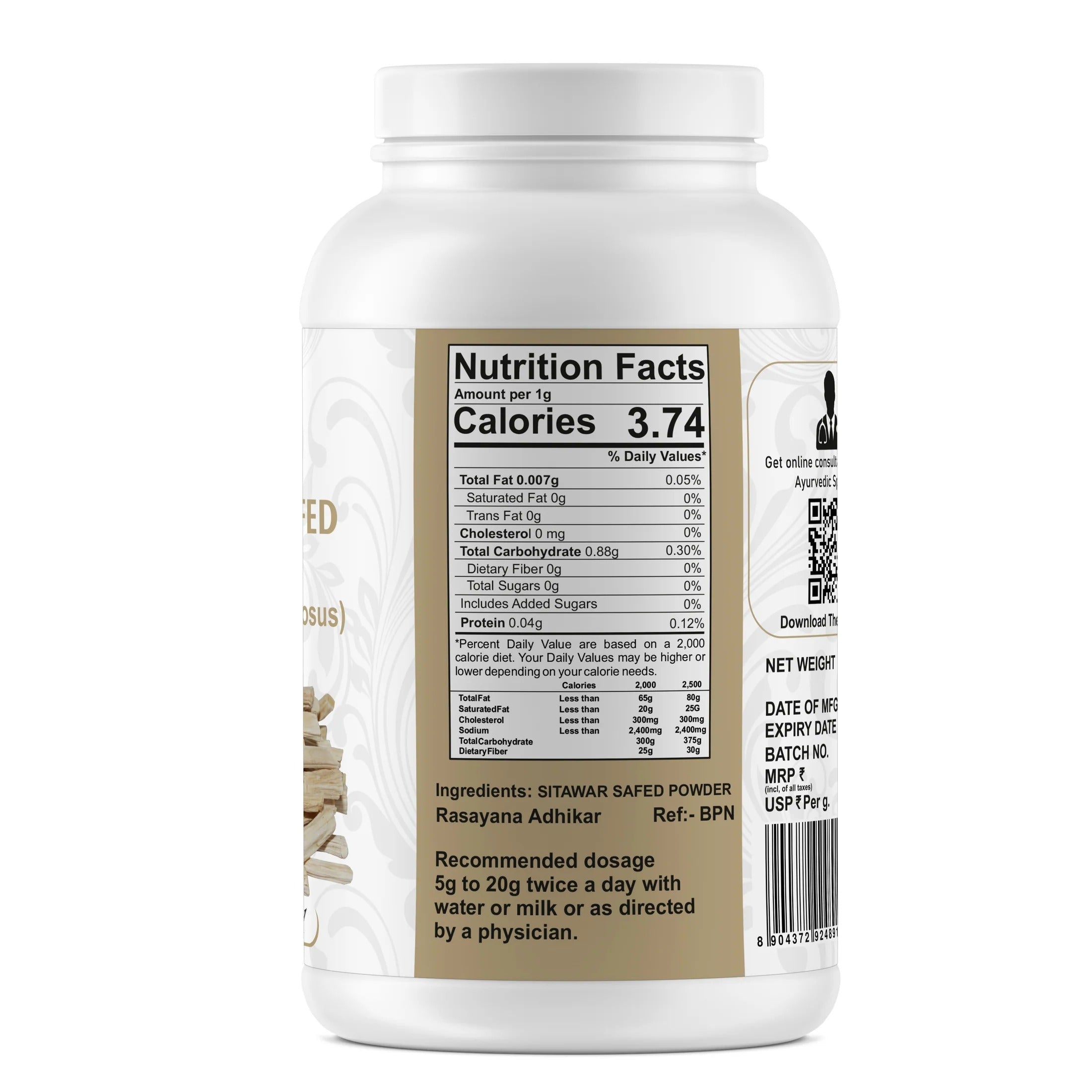 Yuvika Sitawar Safed Powder - 100 gms