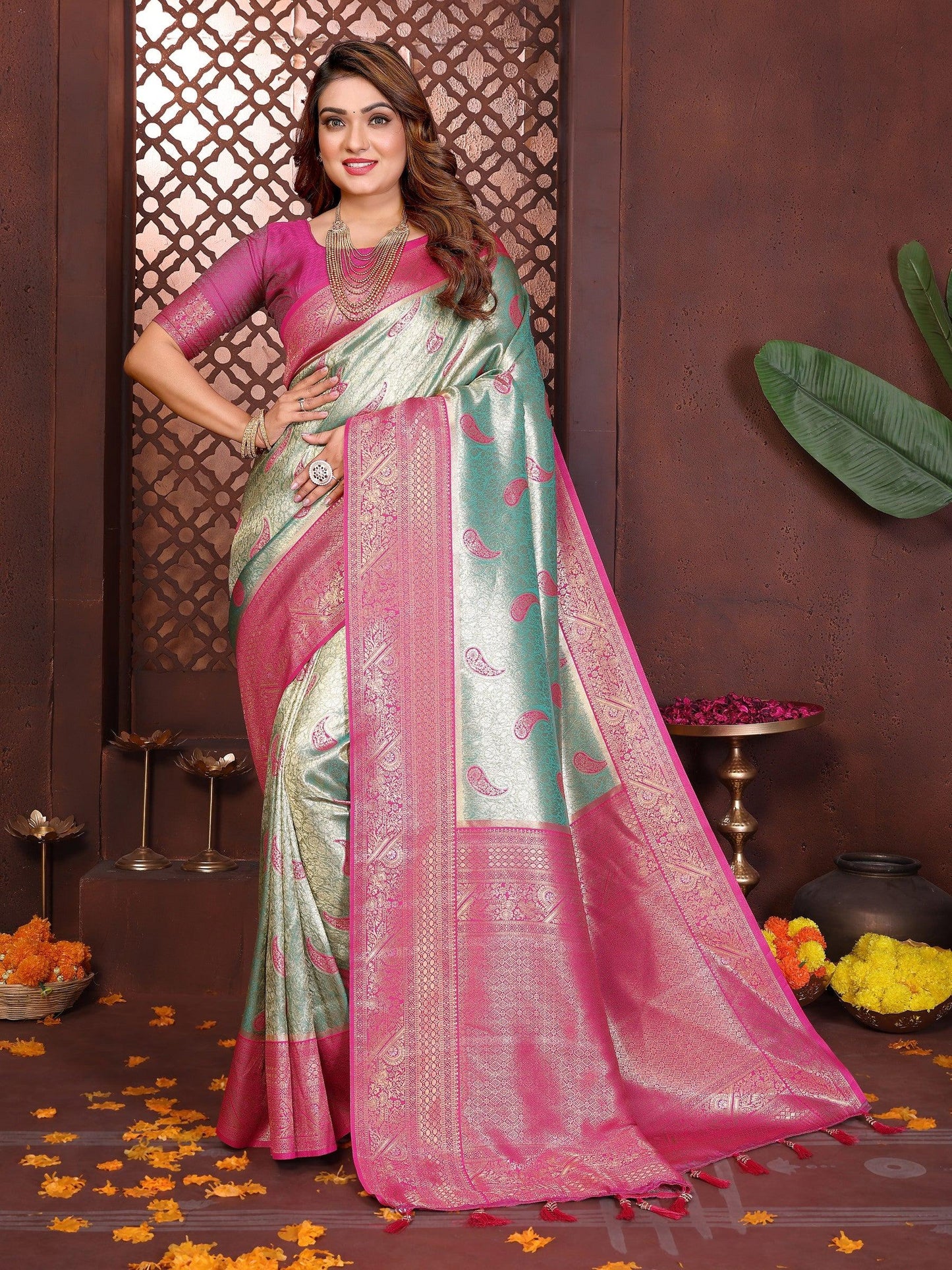 Anaita Banarasi Tissue Silk Saree