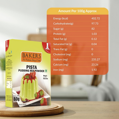 BAKERS Premium Pudding Mix - Pista Flavor