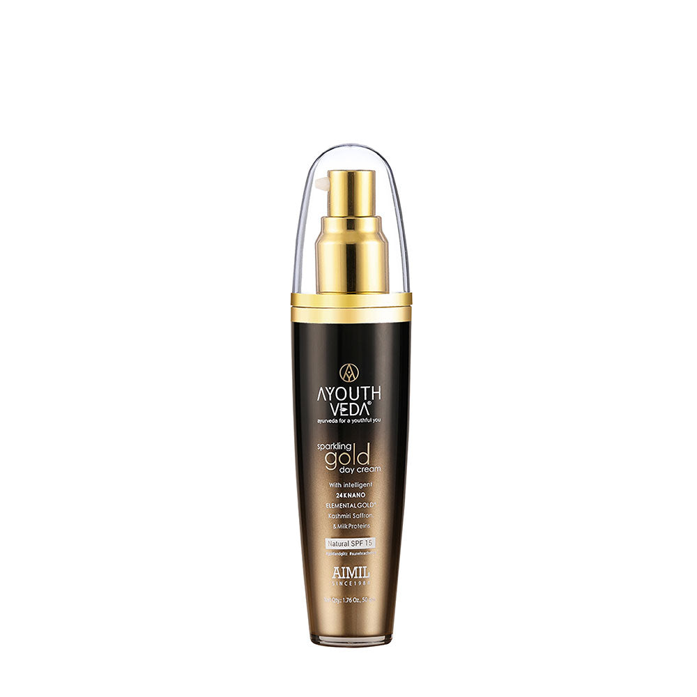 AYOUTH VEDA Sparkling Gold Day Cream With 24k Gold & Saffron - 50 gms