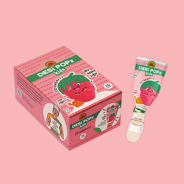Go Desi Strawberry Popz - 50 PCS