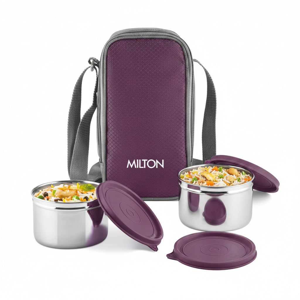 Milton Stack Pack 3 Vertical Insulated Tiffin with Jacket
