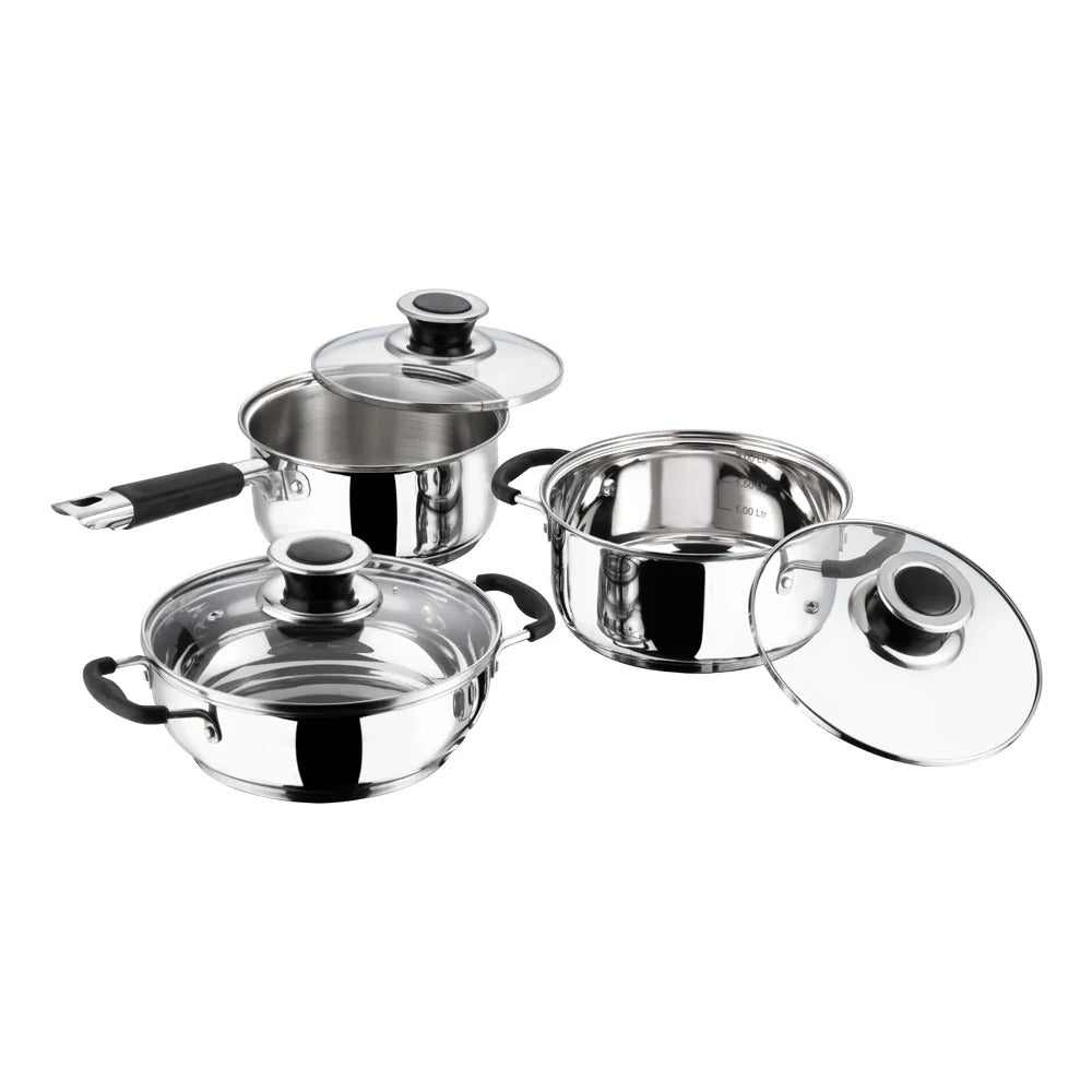 Vinod Stainless Steel Induction Friendly Master Chef Cookware Set Piece