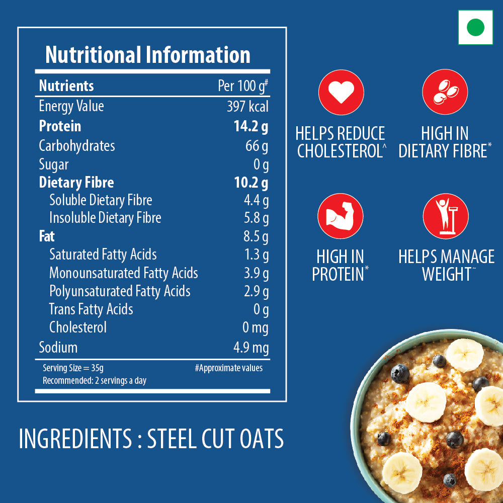 Bagrry's Steel Cut Oats - 500 gms