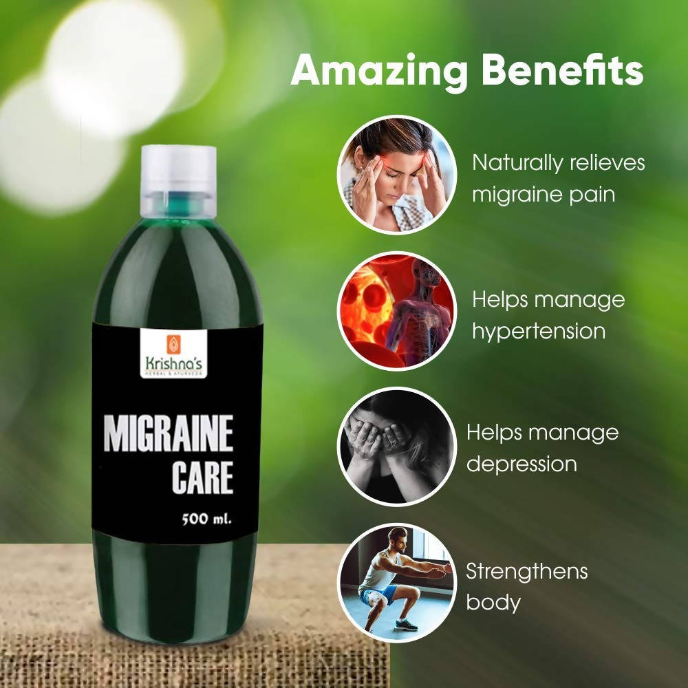 Krishna's Herbal & Ayurveda Migraine Care Juice - 500 ml