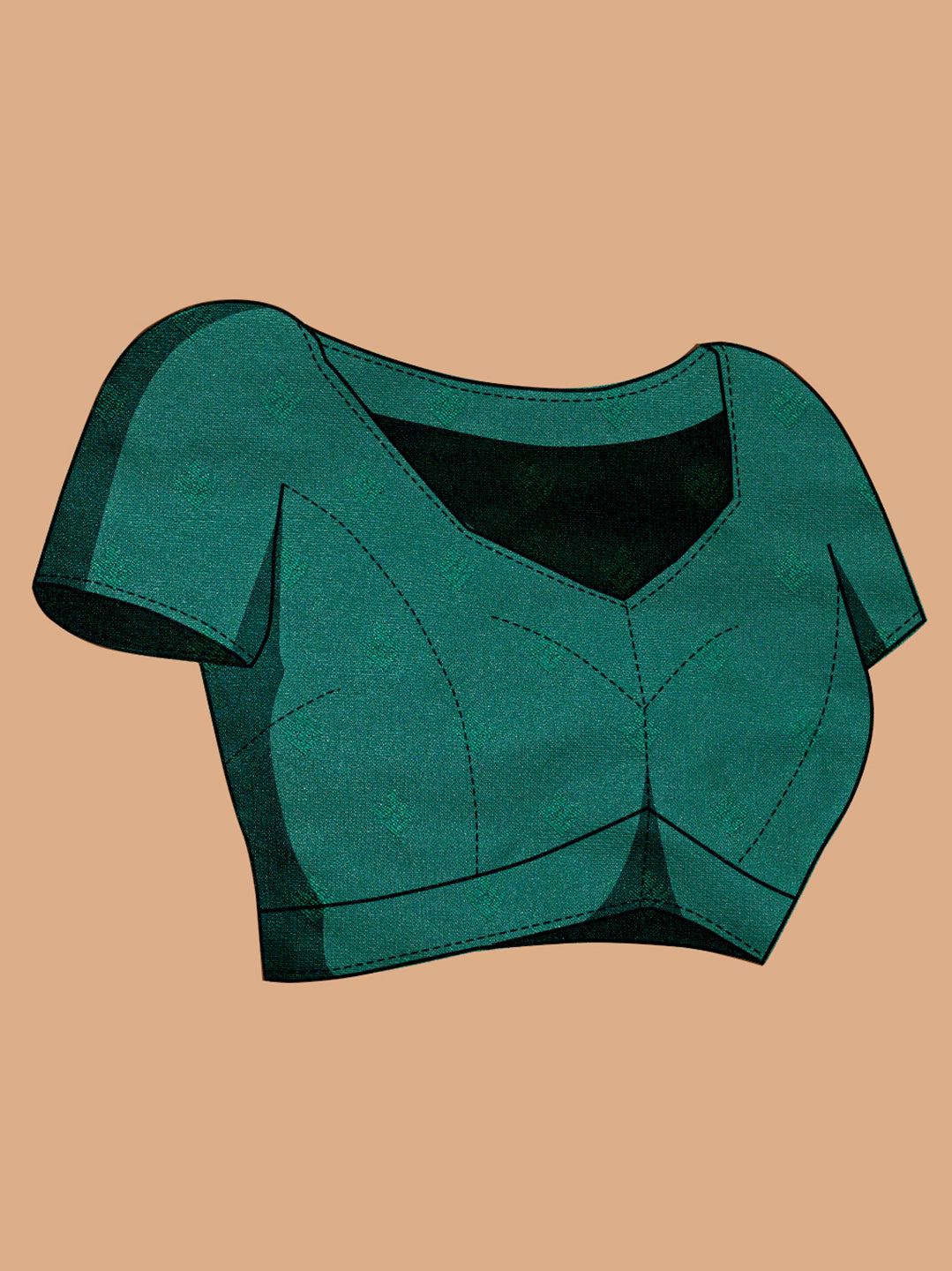 Vedant Vastram Soft Litchi Silk Banarasi Silk Jacquard Saree - Green