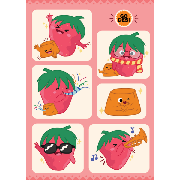 Go Desi Strawberry Popz - 50 PCS